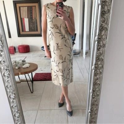 Kay Unger Petites Maxi Tulip Print Silk Dress Size 2 - Image 1 of 4