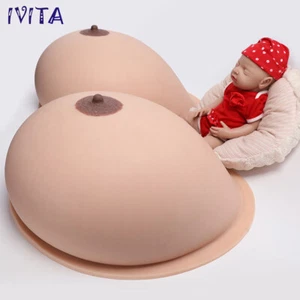 IVITA 60KG World Largest Silicone Breast Forms Waterdrop Shape Fake Boobs - Picture 1 of 11