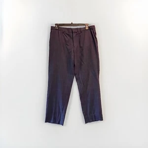 Theory Mens Virgin Wool Pants 36 X 29 Blue Plaid Mid Rise Slim Fit - Picture 1 of 10