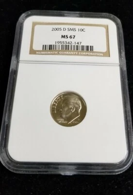 2005 D Roosevelt Dime NGC SMS MS 67 - Image 1 of 2