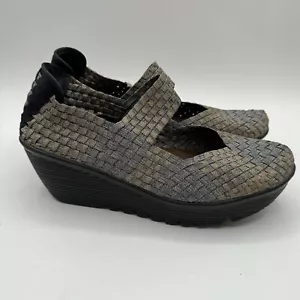 Bernie Mev. Zapatos de tacón de cuña Lulia tejidos metálicos para mujer talla EU 41 US 10-10,5 - Imagen 1 de 9