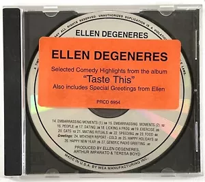 ELLEN DEGENERES Taste This RARE Radio Promo Comedy CD 1997 Atlantic Records - Picture 1 of 3