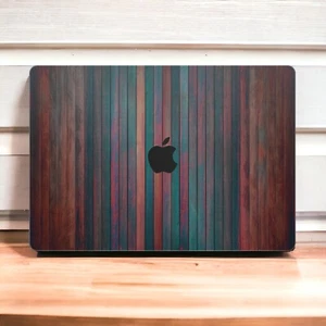 Bunte MacBook Skin aus Holz - Premium Vinylfolie kompatibel mit allen MacBooks - Bild 1 von 7