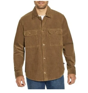 GAP Men's Long Sleeve Button Up Collared Corduroy Shirt XL Brown Ermine XL New - Picture 1 of 4
