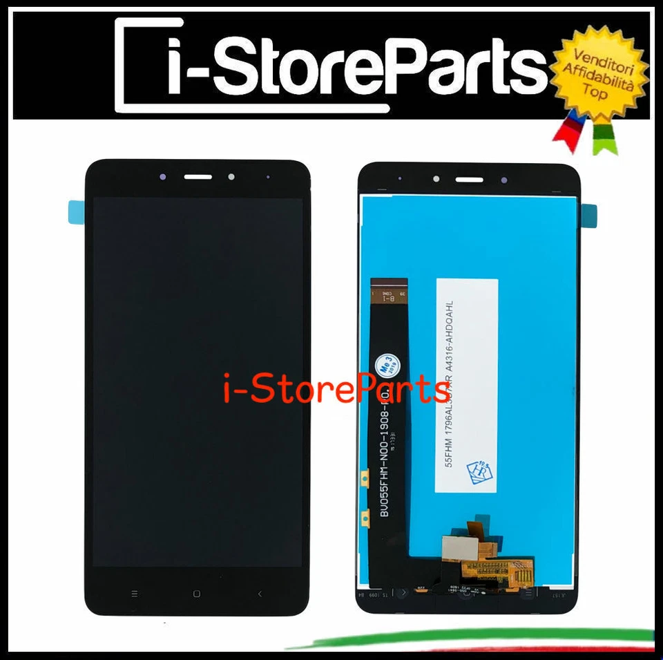 LCD TOUCH SCREEN DISPLAY PER XIAOMI REDMI NOTE 4 SCHERMO NERO VETRO MONITOR - Immagine 1 di 1