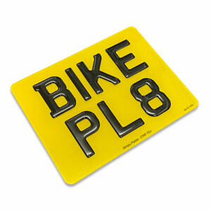 3D Gel Motorbike ROAD LEGAL Reg UK Number Plate Motorcycle Quad 9x7
