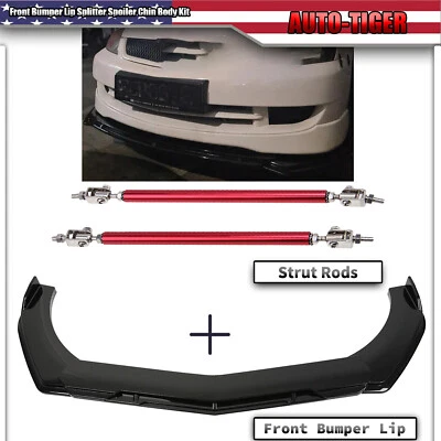 Kit de cuerpo de alerón divisor de labios parachoques delantero para Mitsubish Lancer Foto 1 de 4