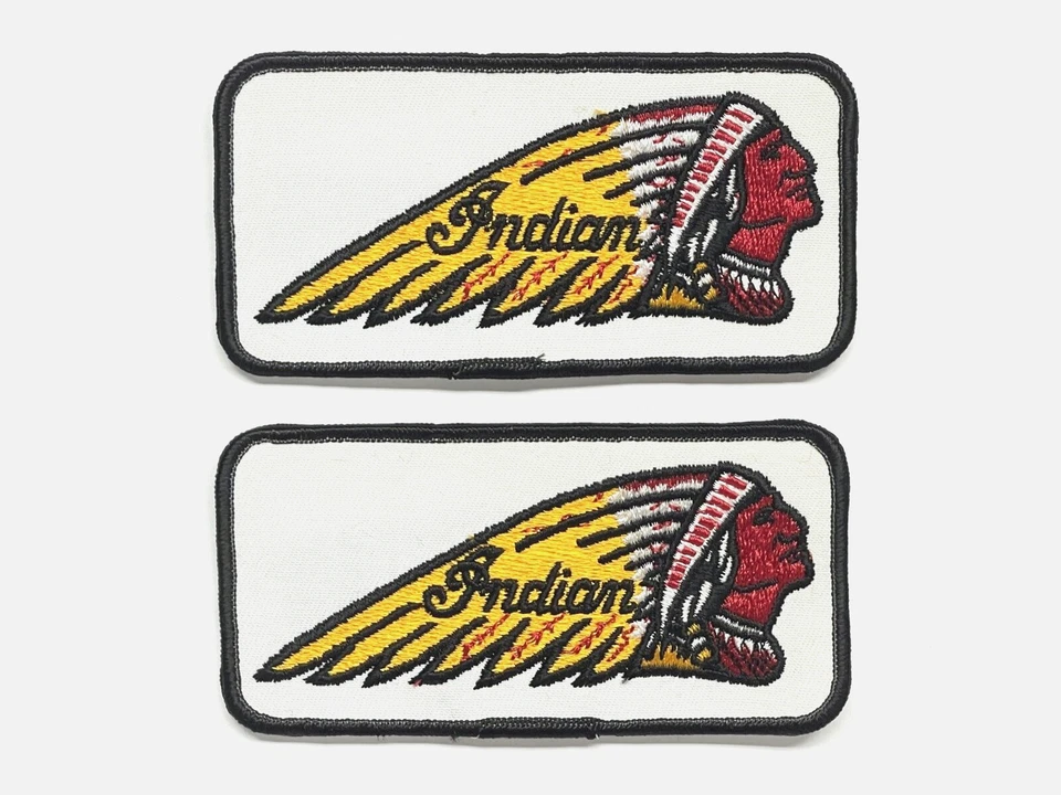 2 parches de motocicleta Indian Chief vintage nuevos de colección - chaqueta de cuero de jean bordada Foto 1 de 1