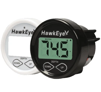 HawkEye In Dash Depth Finder/Sounder - Transom Mount With Air and Water Temp - Image 1 of 4