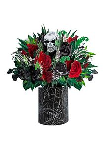 Halloween Skull Bouquet 3D Pop Up Greeting Card Funny Festival Wreath Child Gift