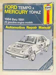 Coches Ford Tempo y Mercury Topaz 1984 a 1993 manuales de reparación de automóviles Haynes de colección - Imagen 1 de 2