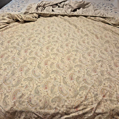 Sábana plana Raymond Waites tamaño king ajustada cachemira floral todo algodón satén Foto 1 de 4