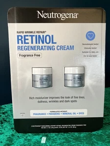 Neutrogena Rapid Wrinkle Repair Retinol Cream: 2 Pack = 3.4oz total, New in Pack - Picture 1 of 24