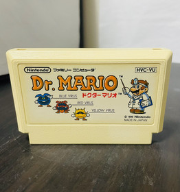 Dr. Mario Nintendo Famicom 1990 Japanese Version HVC-VU Puzzle Retro Games