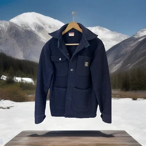 Pointer Grand Jacket vintage anni 90 coperta doppia tasca lana blu piccola - Foto 1 di 5
