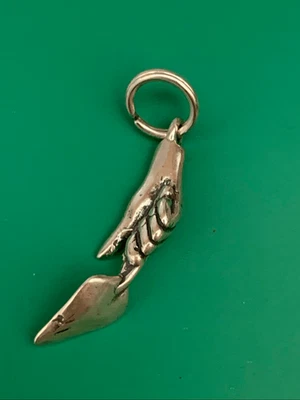 Mano con paleta Vintage Plata Esterlina Joyería Dije #jardín Gadget Foto 1 de 4