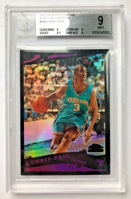 2005-06 Chris Paul Topps Chrome Black Refractor Rookie /399 BGS 9 Mint - Image 1 of 2