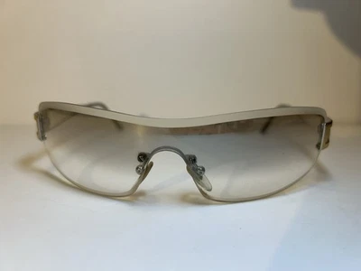 Gafas de sol Bvlgari Shield gris degradado - acento dorado - con estuche - leer Foto 1 de 4