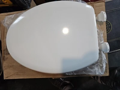 Asiento de inodoro alargado Bemis 1650EC 000 en blanco Foto 1 de 4