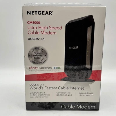 New Netgear CM1000 Ultra-High Speed Cable Modem DOCSIS 3.1 - Image 1 of 4