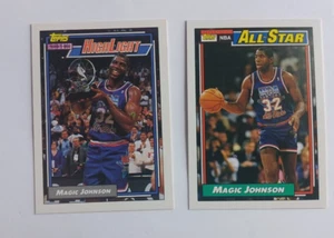 1992-1993 Topps #2 & 126 Magic Johnson - Picture 1 of 4
