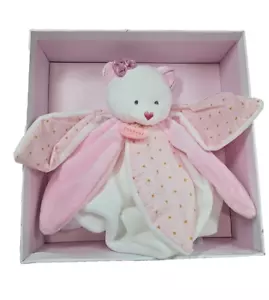 DouDou Et Compagnie Paris Traumfänger KATZE rosa Blütenblätter Baby Lovey PlüschSecurity - Bild 1 von 6
