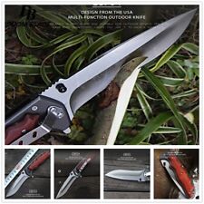 Multi-functional folding wooden handle tactical hunting survival special tool