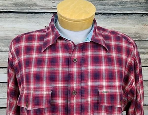 Tommy Hilfiger rot blau kariertes kariertes Hemd mit Vintage Wappen Herren XL  - Bild 1 von 9