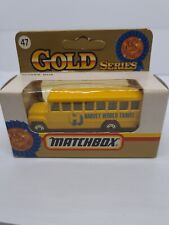 1992 Matchbox Australia Gold Series HARVEY WORLD TRAVEL MB #47 School Bus in Box