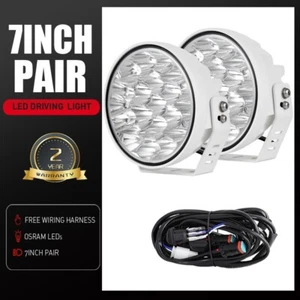 7inch LED Driving Spot Lights White Round Offroad Light Truck SUV 4x4 Boat ATV - Picture 1 of 11