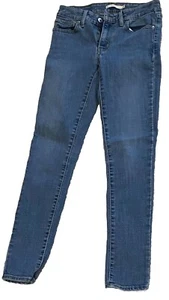 Jeans donna Levi's 711 taglia 25 blu denim skinny tasche vita bassa - Foto 1 di 7