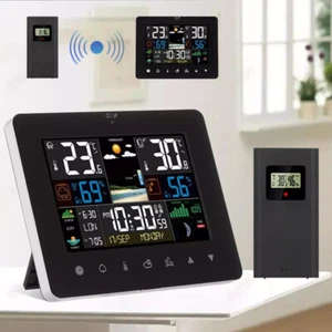 Wireless Weather Station Clock Indoor & Outdoor Digital Thermometer Temperature - Picture 1 of 12