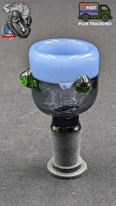 Tazón de tabaco deslizable macho de 14 mm para pipas de agua - BW06 mezcla azul claro - Imagen 1 de 3