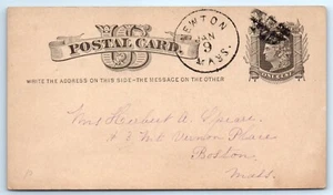1877 Postal Card Addressed to Herbert Speare? Correspondence Boston, MA PP - Picture 1 of 2