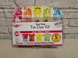 Tulipán - TIE TINTE NEÓN Kit de un Paso Divertido para Ropa 59 Piezas Nuevo - Imagen 1 de 4