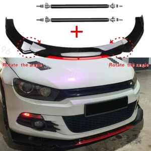 Front Bumper Red Lip Chin Spoiler Splitter Body Kit For For Volkswagen Scirocco - Picture 1 of 15