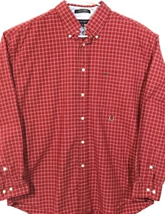 Tommy Hilfiger Casual Button Down Shirt Red Green Blue Check Size XL - Picture 1 of 8