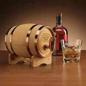 Mini Whiskey Barrel Spirits Drinks Decanter Dispenser Christmas Fathers Day Gift - Picture 1 of 6