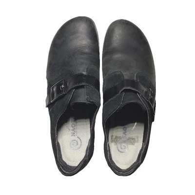 Nuevos mocasines NAOT para mujer Tane de cuero nobuck negro con hebilla y correa talla 40/US 9, $195 Foto 1 de 4