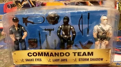 GI Joe COMMANDO TEAM 3-PACK:Lady Jaye/Snake Eyes/Storm Shadow CAREFULLY READ  - Image 1 of 4