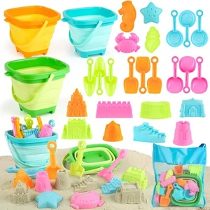 Beach Toys Set for Kids 28 PCS Sand Bucket and Spade Beach Set Kids, Play - Bild 1 von 5