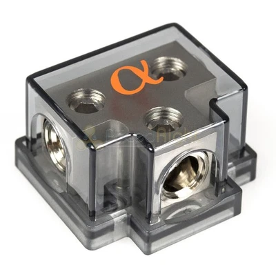 ﻿Alphasonik Distribution Block (1) 1/0 or 2 Gauge Input (2) 1/0 or 4 Gauge Out - Image 1 of 4