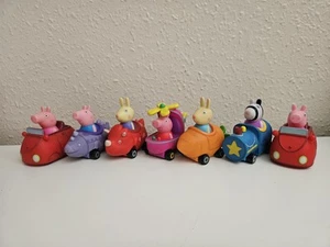 Peppa Pig Mini Buggies x 7 Vehicle Cars Peppa Zoe Zebra Richard Rabbit George - Picture 1 of 4