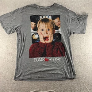 Camiseta Solo en Casa Para Hombre Gris Mediano Algodón Promoción de Película Kevin McCallister Gráfico - Imagen 1 de 6