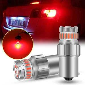 2Pcs 1156 P21W BA15S 144 Bright RED SMD LED BULB BRAKE LIGHT BACK UP Tail Light - Picture 1 of 10