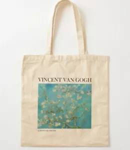 Vincent Van Gogh Almond Blossoms Tote Bag - %100 Premium Quality Cotton Art Bag - Picture 1 of 2