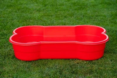 DogsLand Hundepool in Knochenform - 120 cm, rot, für große und kleine Hunde, bis - Bild 1 von 4