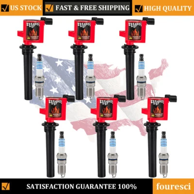 For 01-08 Ford Escape 3.0L Iridium Spark Plug and Ignition Coil HIGH PERFORMANCE - Image 1 of 4