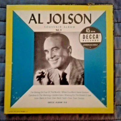 Al Jolson Souvenir Album Vol. 2, 3x7" Box Set Decca 9-8 - Image 1 of 2