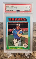 1975 Topps Baseball Darrell Evans #475 PSA 6 EX-NM Set Break